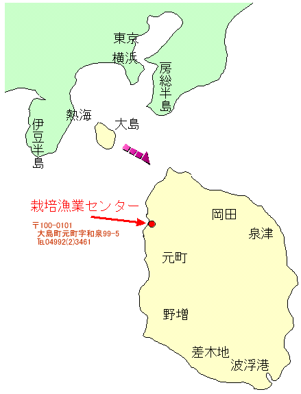 東京都栽培漁業センターの位置の画像