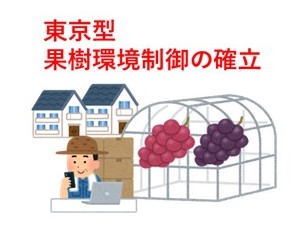 環境制御システムの果樹（ブドウ）ポンチ絵