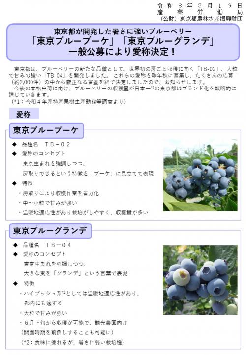 ブルーベリー愛称の由来