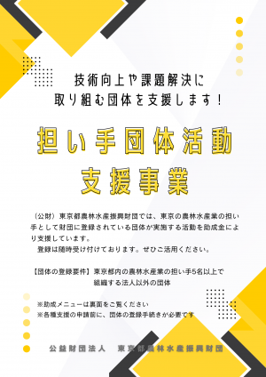 担い手団体活動支援事業チラシ表