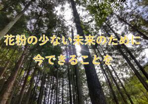 花粉の少ない未来のために今できることを