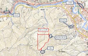 通行止区間（愛宕神社から三室山）